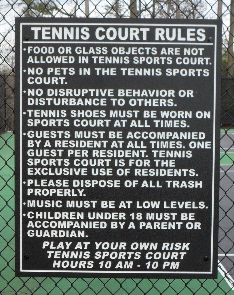 Apartment & HOA - Arbors at Breckenridge - Tennis Court Rules 2